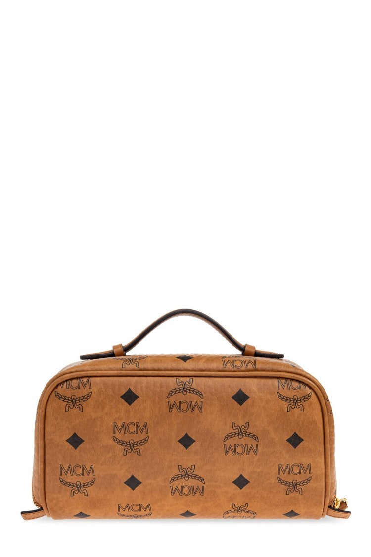 Mcm Structured Brown Bag With Clean Lines