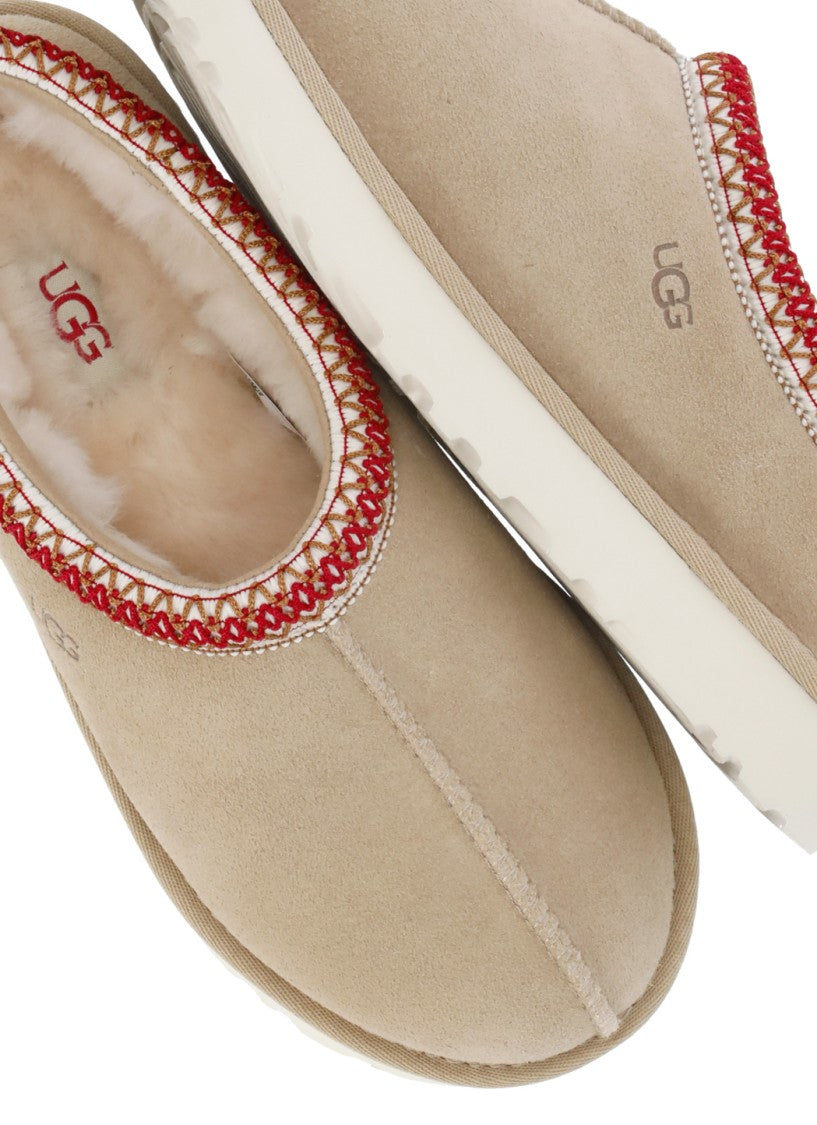 Ugg Beige Tasman Stitch Slippers