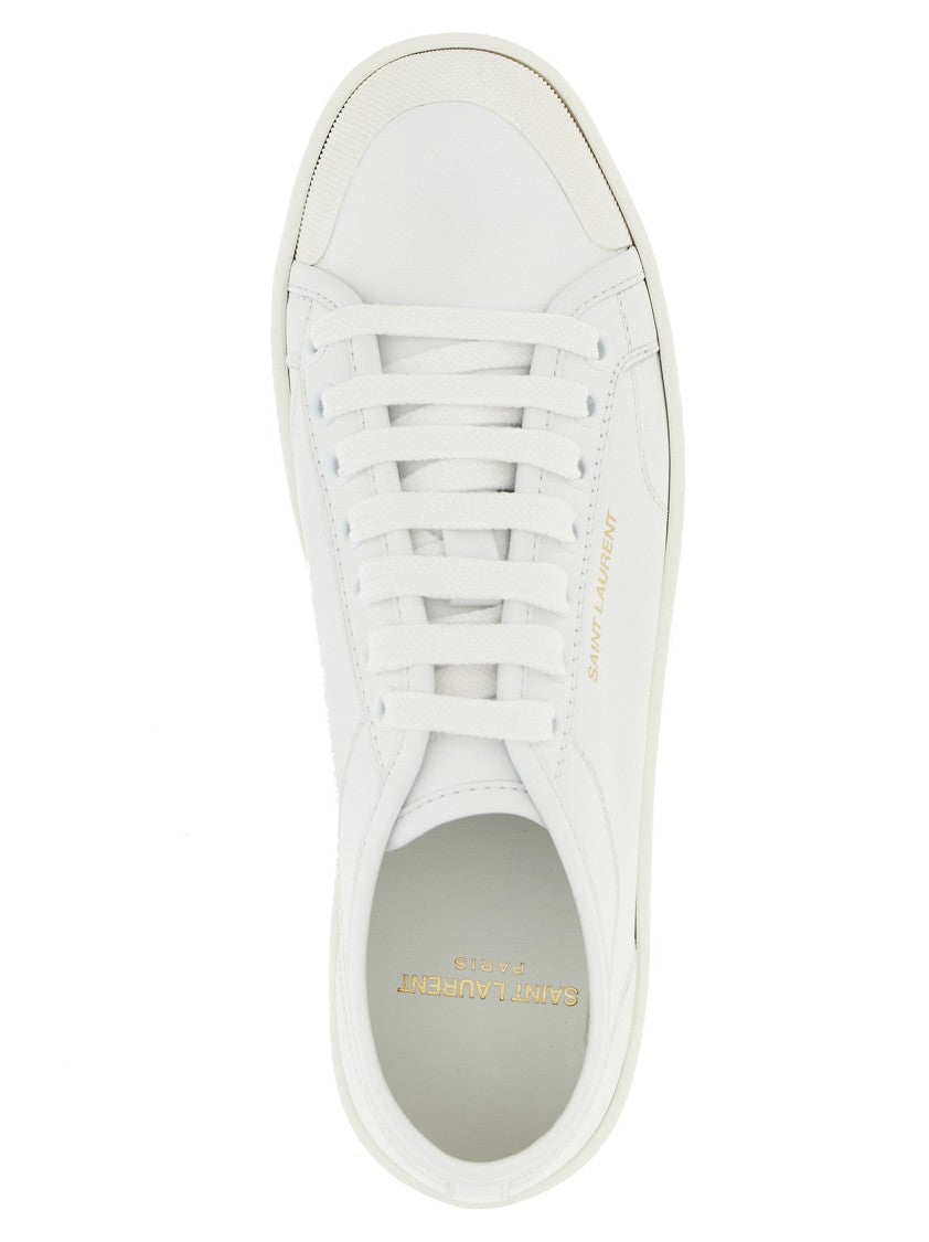 Saint Laurent Calf Leather Low-Top Sneakers With Embossed Logo