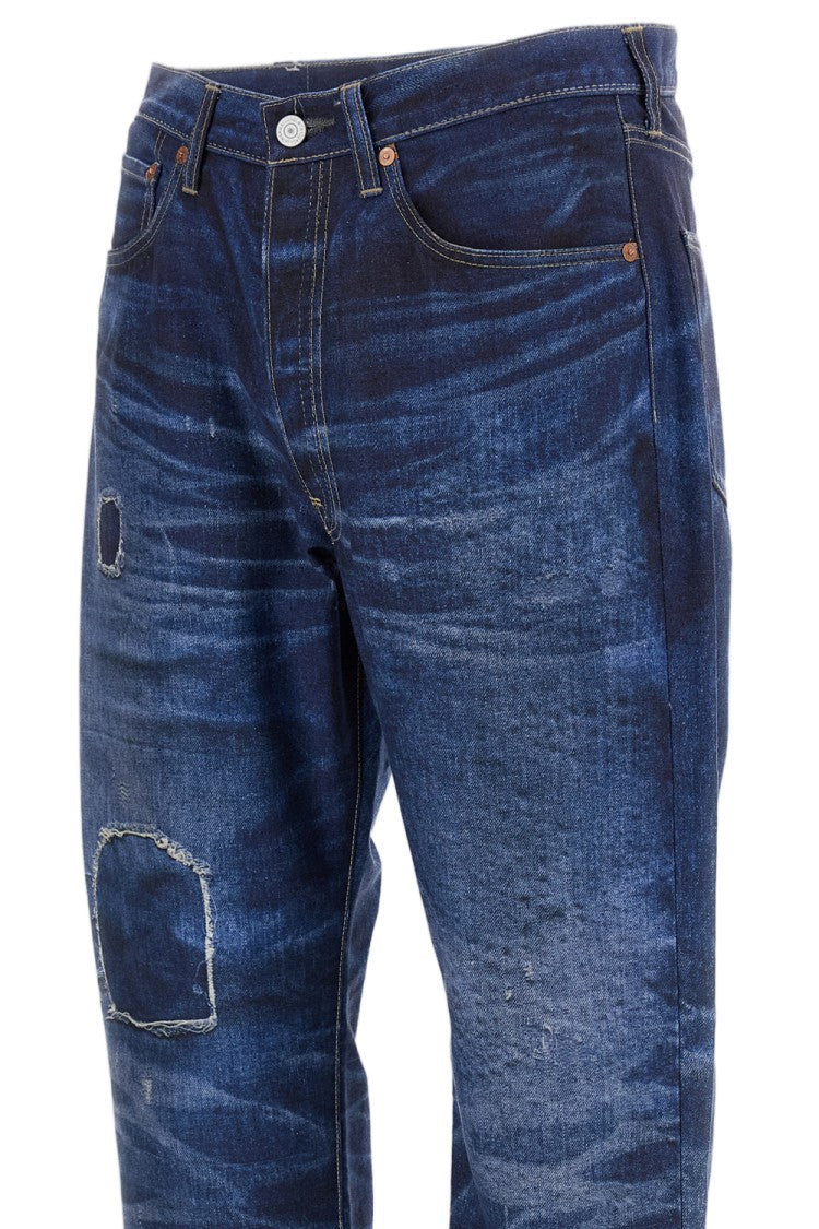 Junya Watanabe Trompe-L'œil Printed Denim-Style Trousers With Classic 5-Pocket Design