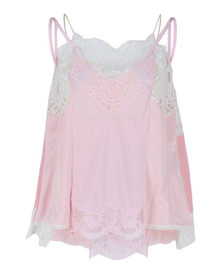 Balenciaga Patched Lace Slip Top