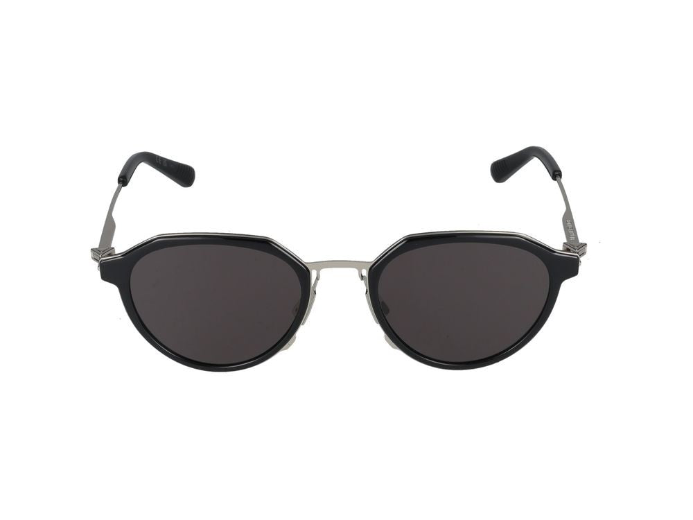 Bottega Veneta Black Bold Geometric Frame Sunglasses