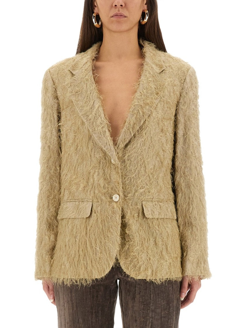 Alysi Single-Breasted "Fringe" Blazer