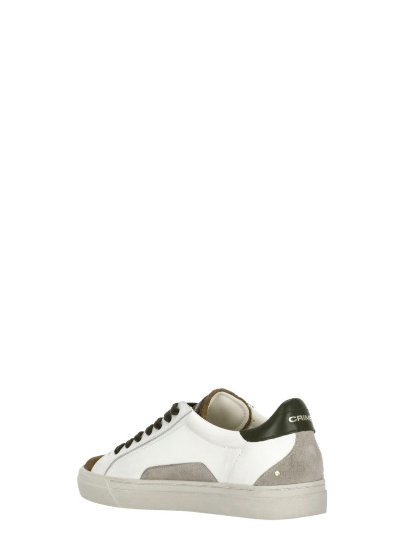 Crime London Brown Essential Suede Leather Used-Effect Low-Top Sneakers