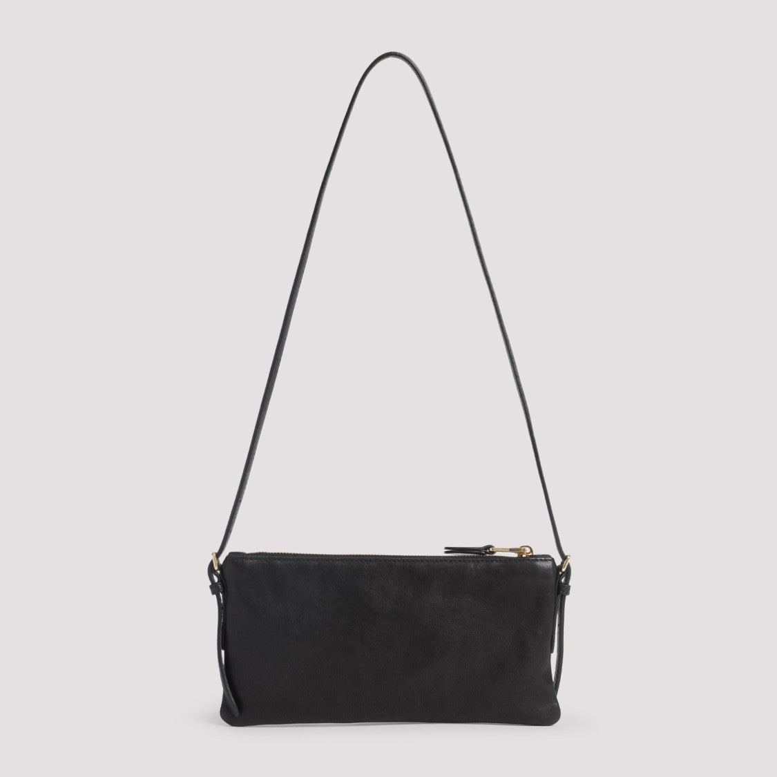 Miu Miu Compact Black Lamb Leather Clutch With Adjustable Strap