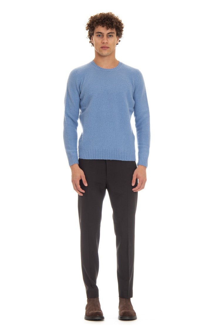 Drumohr Brushed Wool Garzata Crewneck Sweater