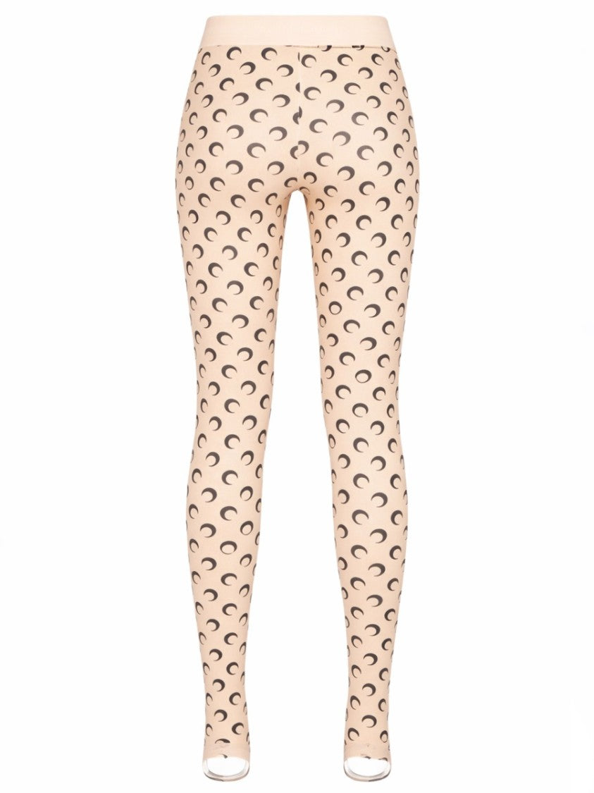 Marine Serre Slim Fit Crescent Moon Stirrup Leggings