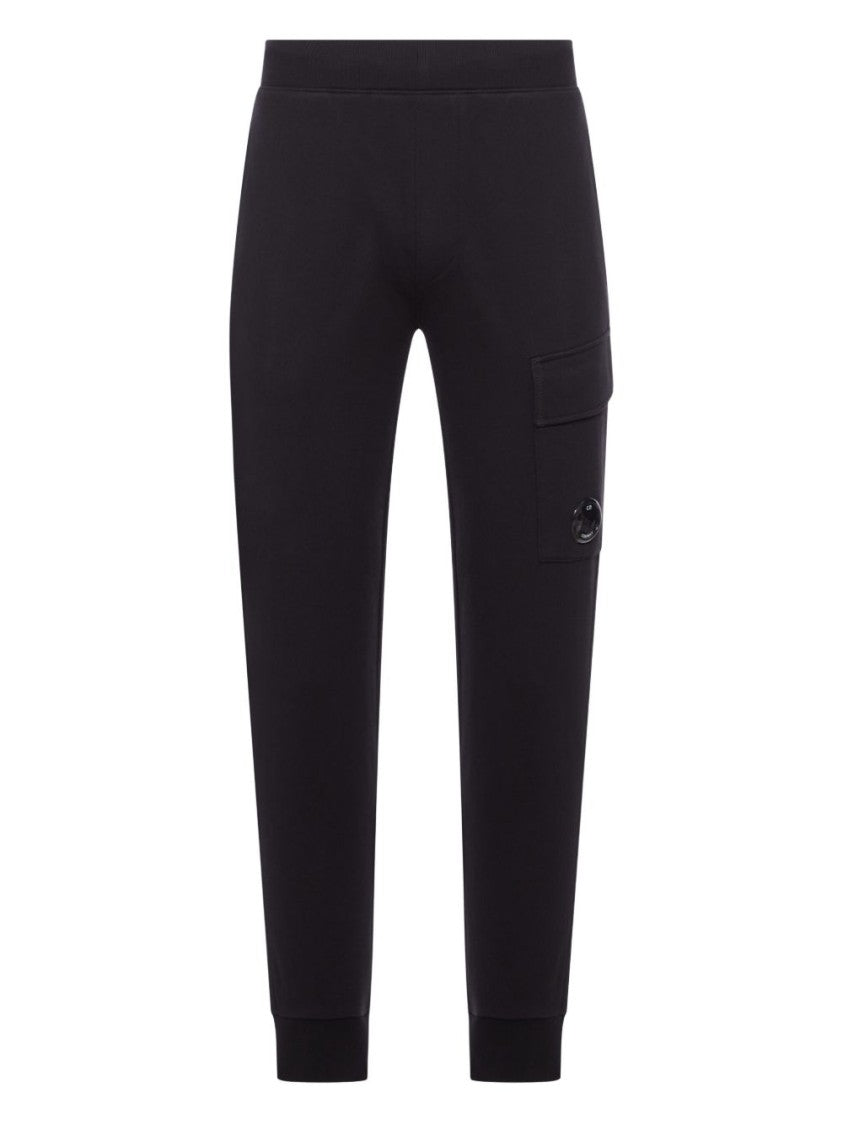 C.P. Company Black Slim Tapered Ribbed Cuffs Cargo Pants