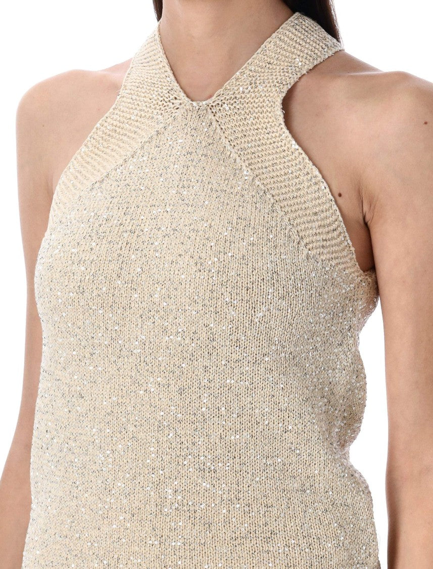 Fabiana Filippi Halter Neck Knit Top