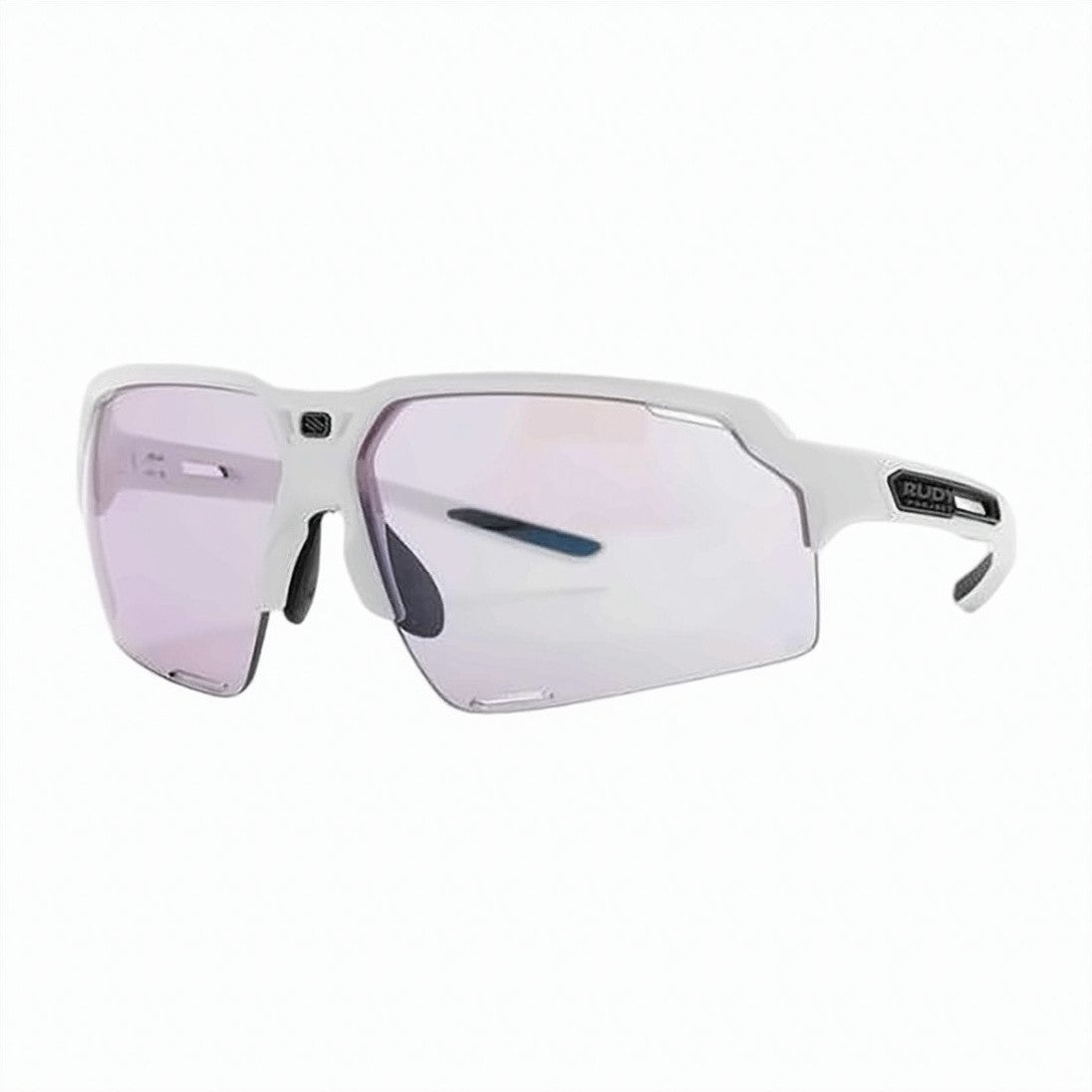 Rudy Project Angular White Frame Sunglasses With Shield-Style Lenses