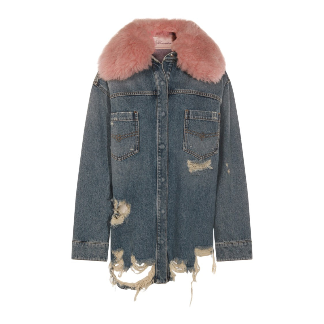 Blumarine Distressed Denim Jacket