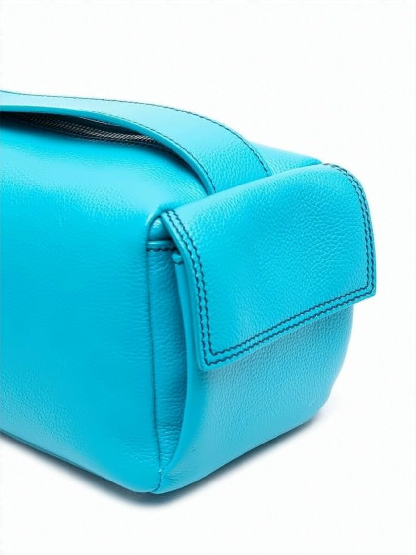 Sunnei Calf Leather Crossbody Bag With Zippered Top Closure