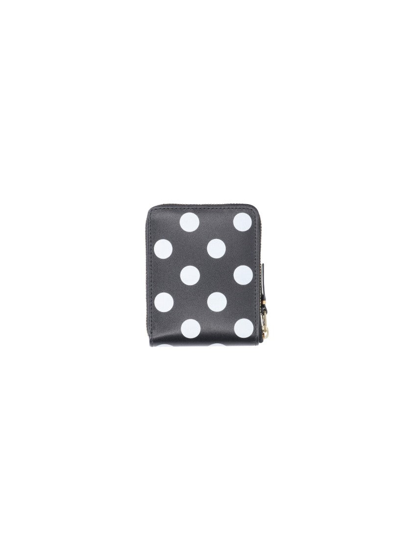 Comme Des Garçons Polka Dot Zip-Around Compact Wallet