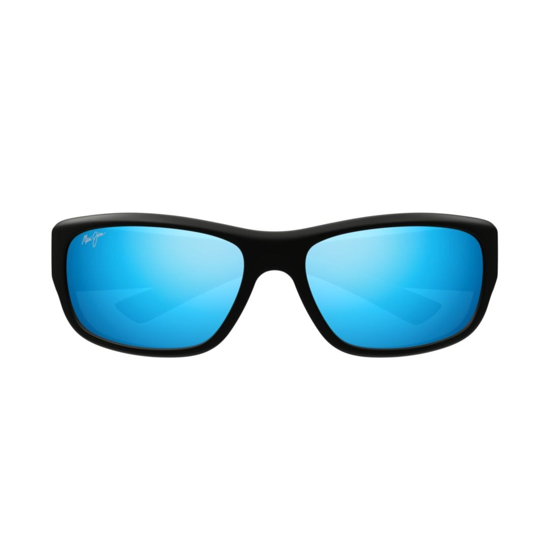 Maui Jim Maukele Rectangular Frame Sunglasses With Reflective Blue Lenses