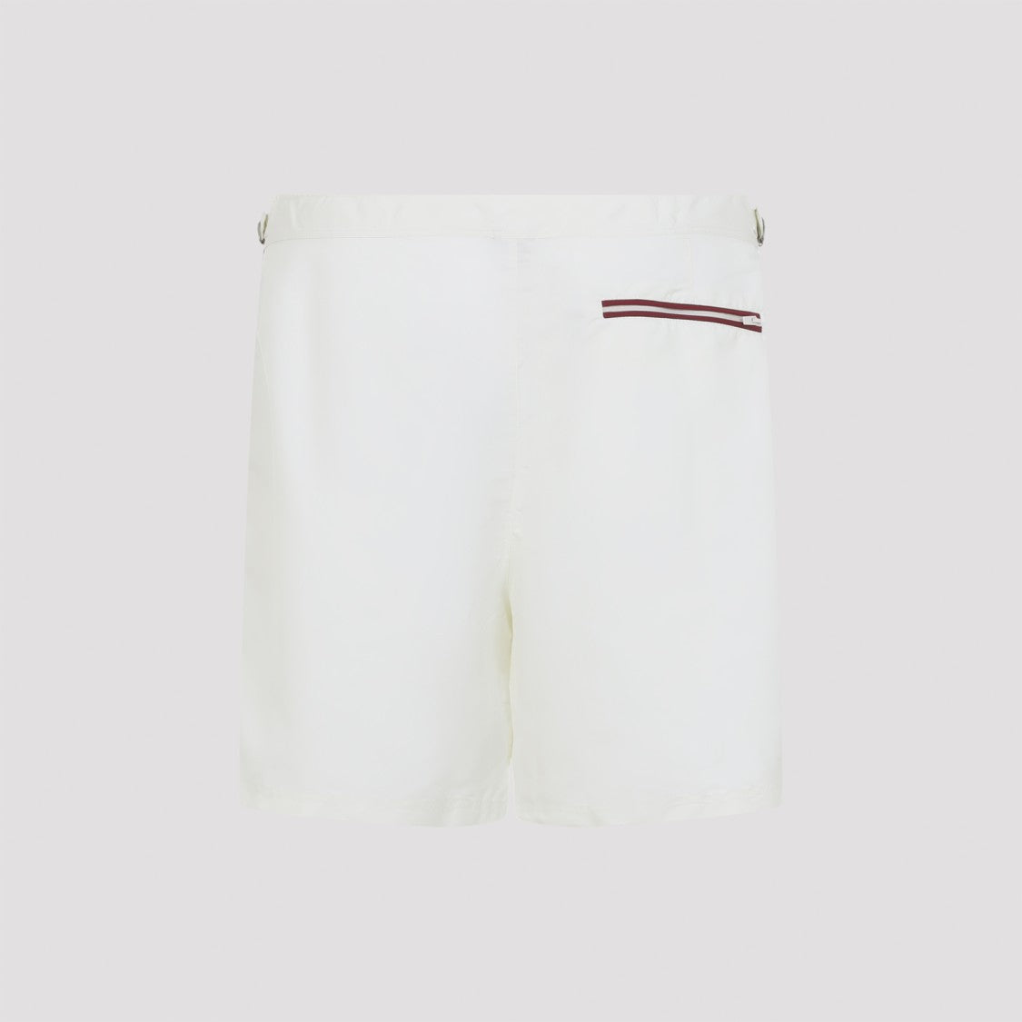 Brunello Cucinelli Minimalist White Shorts With Contrast Trim