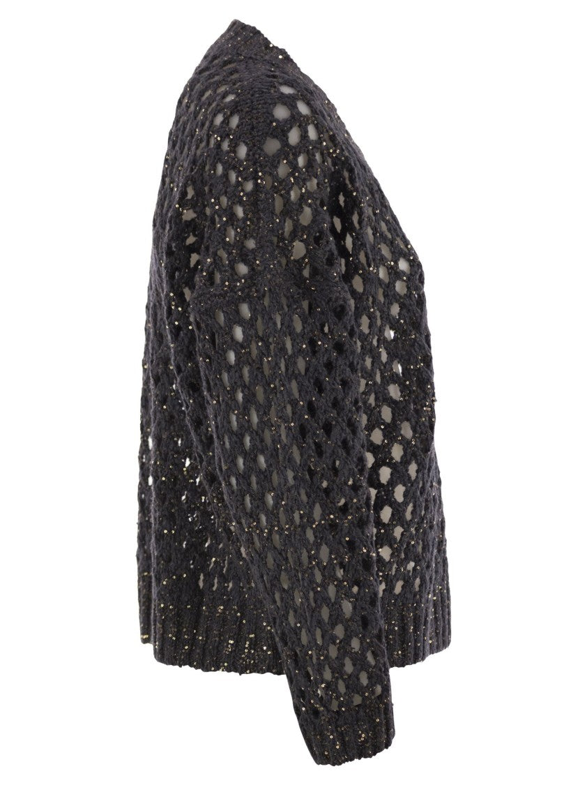 Brunello Cucinelli Dazzling Net Silk And Linen Jersey