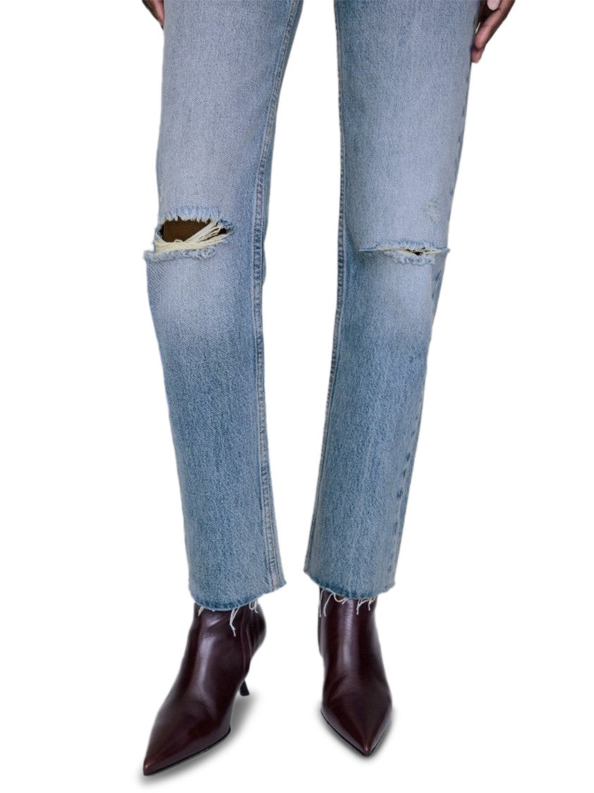 Anine Bing Mid-Rise Straight-Leg Jeans
