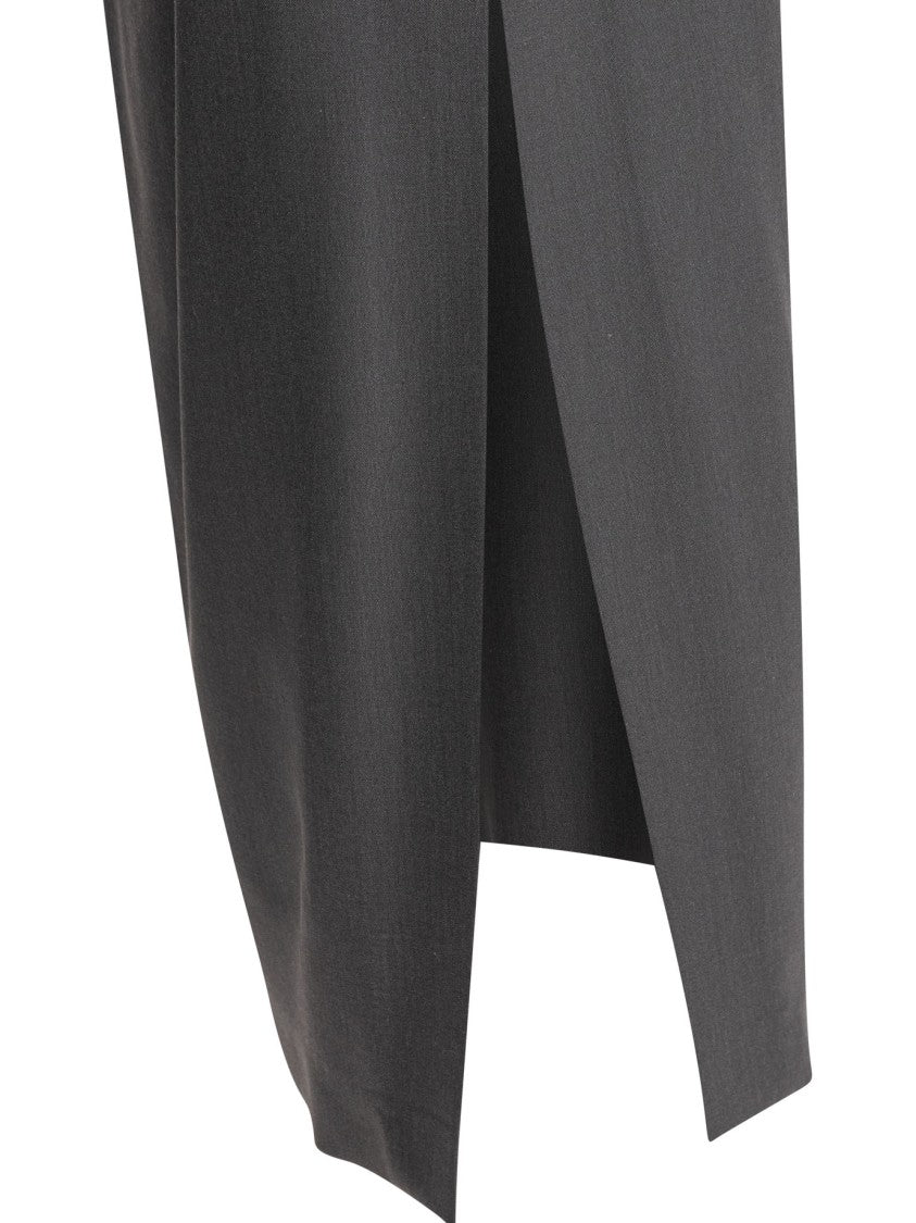 Max Mara High-Waisted Cut-Out Skirt With Asymmetrical Slit