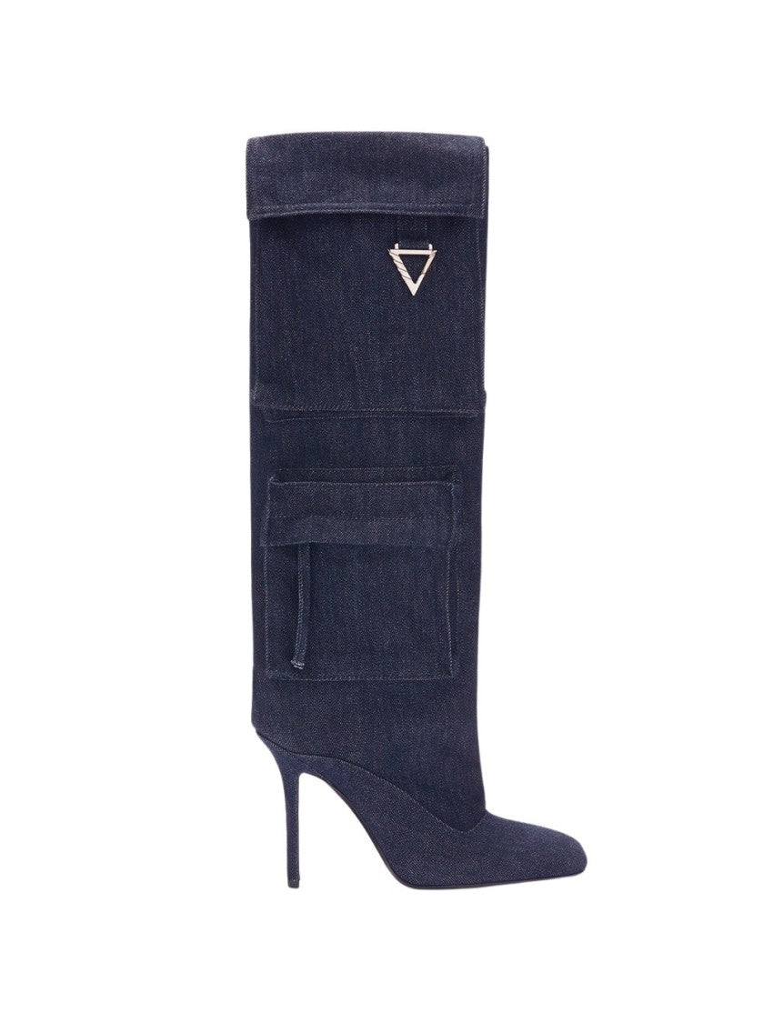 The Attico Sienna Tube Boot 105Mm Dark Blue