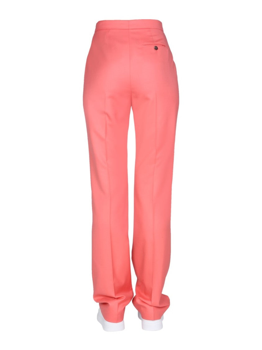 Alexander Mcqueen Tailored Pink Straight Leg Trousers