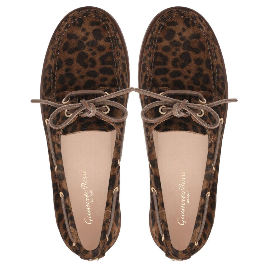 Gianvito Rossi Animal Print Leather Loafers
