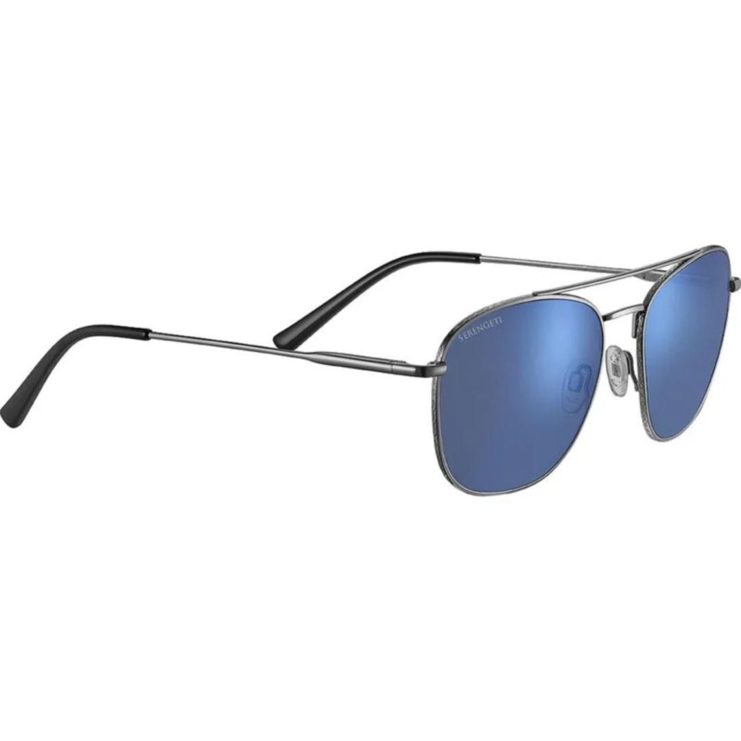 Serengeti Carroll Large Large Aviator-Style Sunglasses With Reflective Blue Lenses