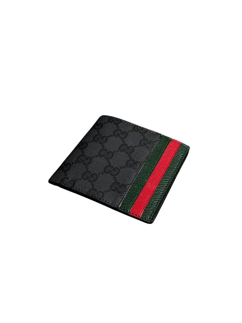 Gucci Black Coated Gg Canvas Card Case