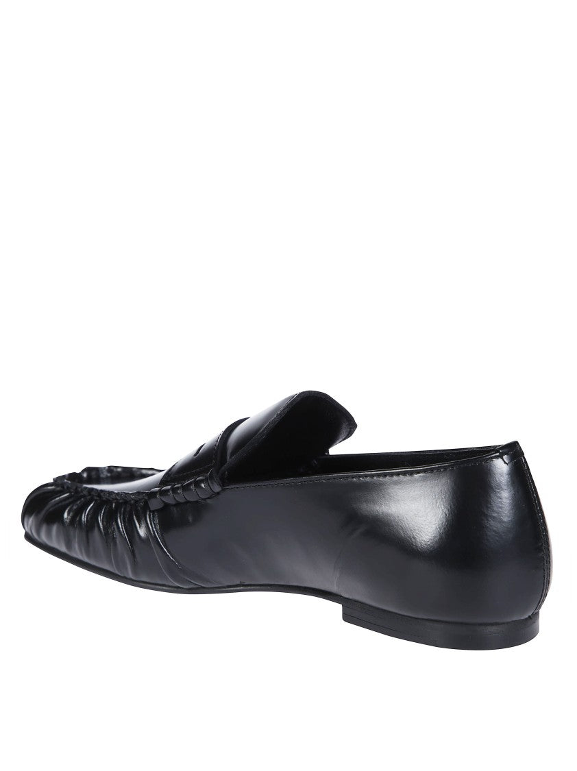 Alohas Aven Polished Black Leather Loafers