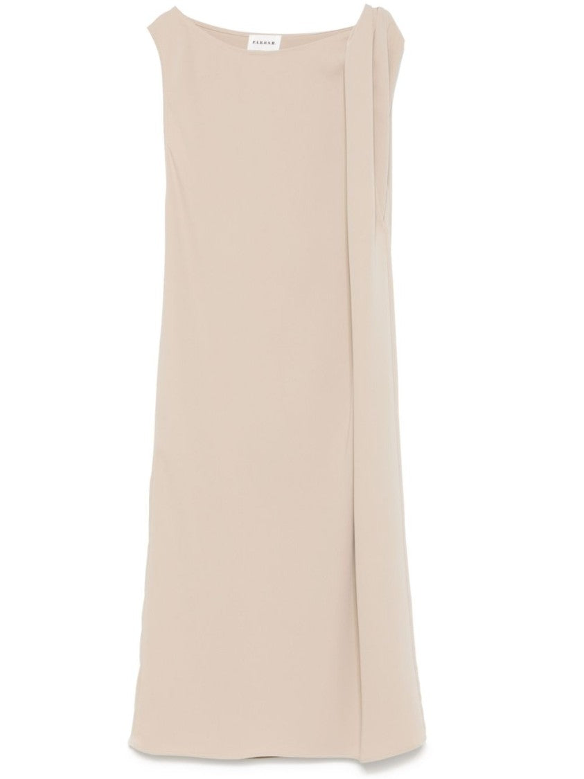 Parosh Knee-Length Sleeveless Dress With Draped Detail