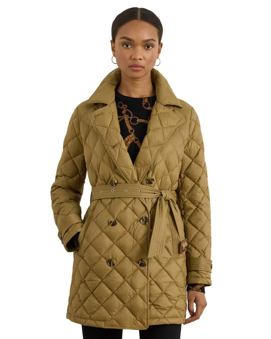 Lauren Ralph Lauren Diamond-Quilted Insulated Coat With Double-Breasted Closure