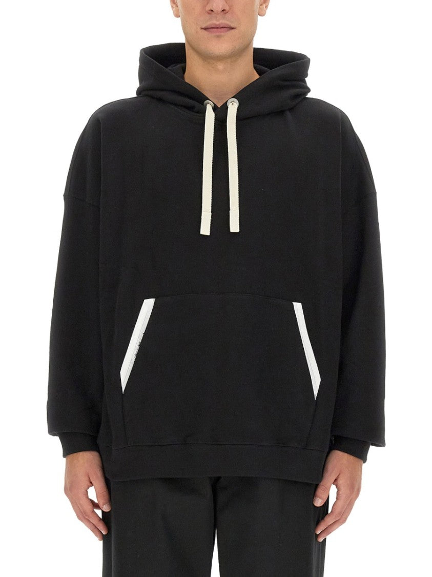 Palm Angels Relaxed-Fit Cotton Hoodie With Contrasting Drawstrings