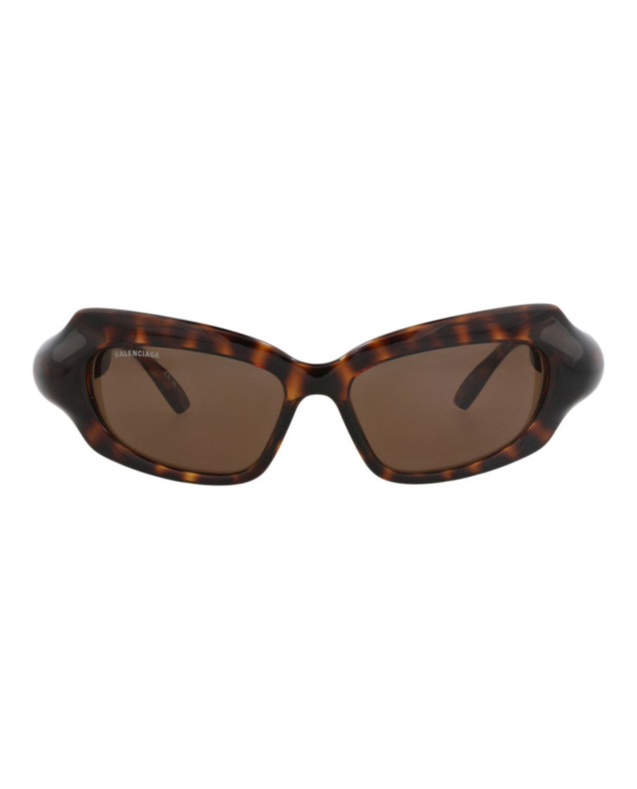 Balenciaga Square-Frame Bio Injection Sunglasses With Silver Logo Accent