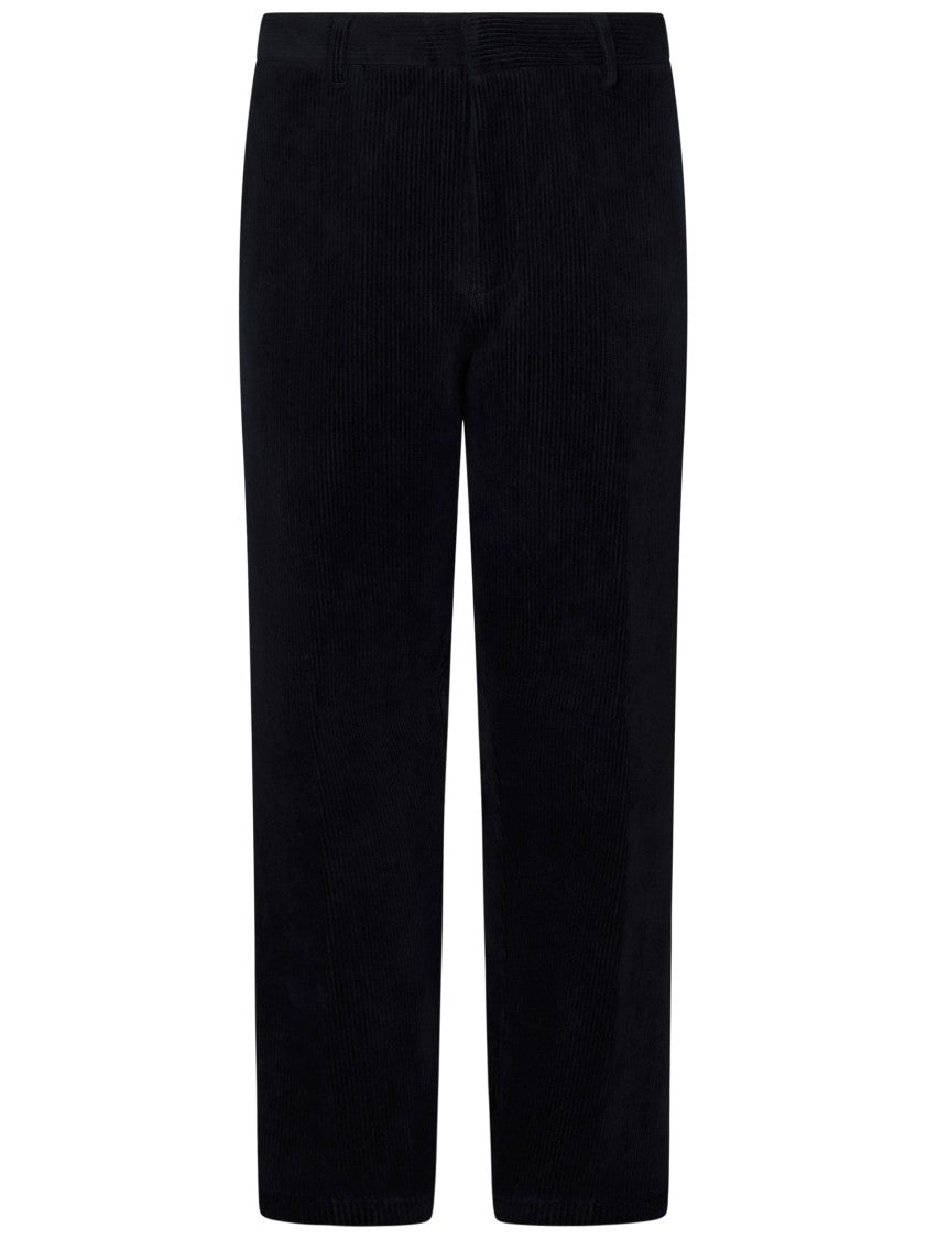 Emporio Armani Straight-Leg Trousers With Subtle Ribbed Texture