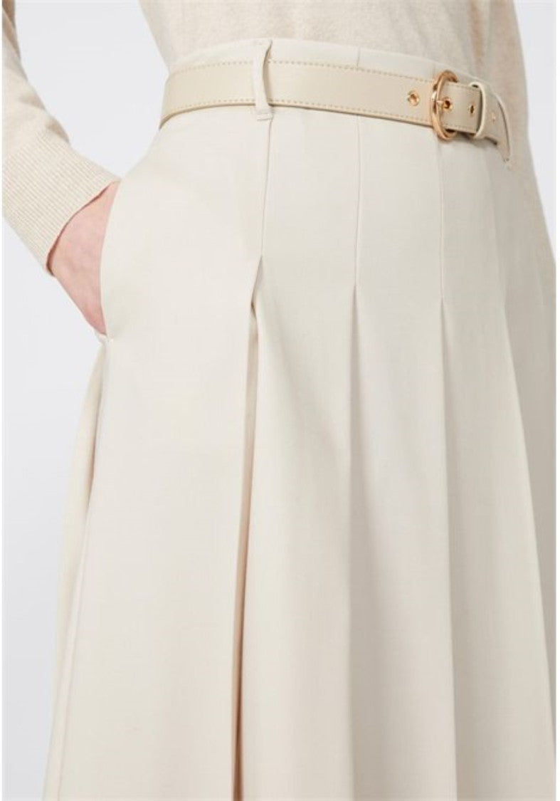Max Mara Structured Midi Skirt With Elegant Pleats