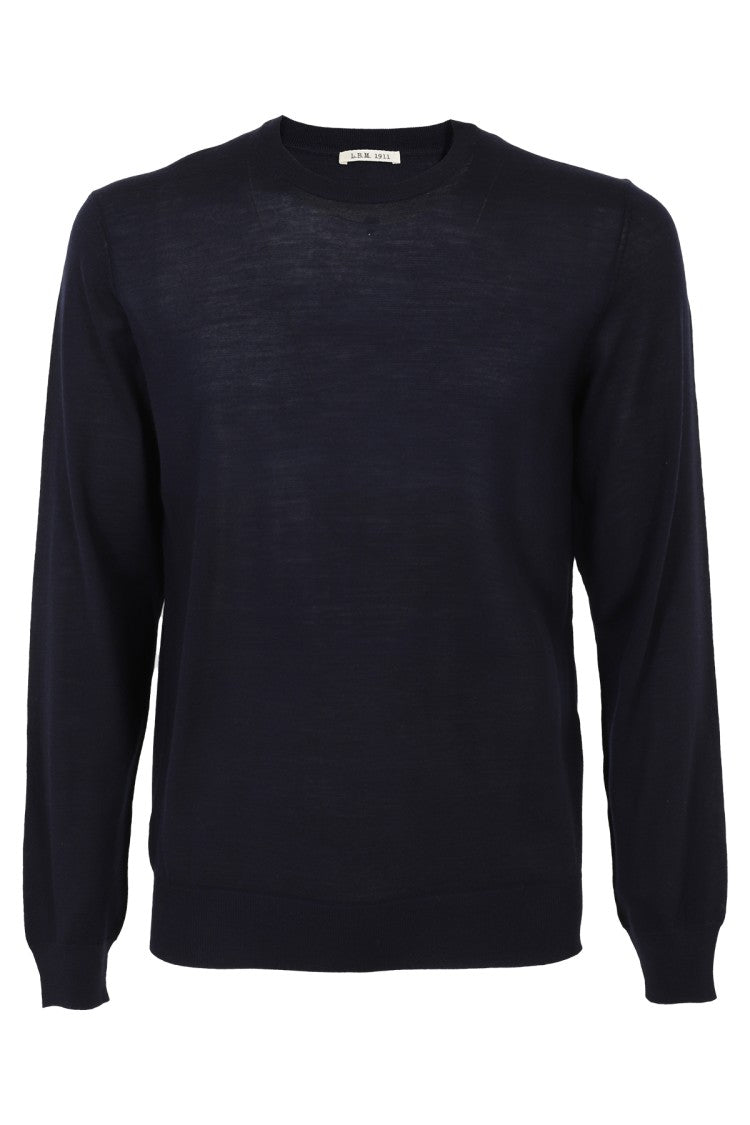 L.B.M. Lightweight Crew Neck Sweater In Fine Merino Wool