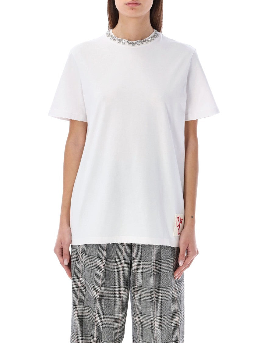 Golden Goose Crystal Neck Trim Tshirt