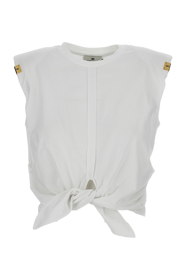 Elisabetta Franchi Cotton Oversized Tie-Waist T-Shirt