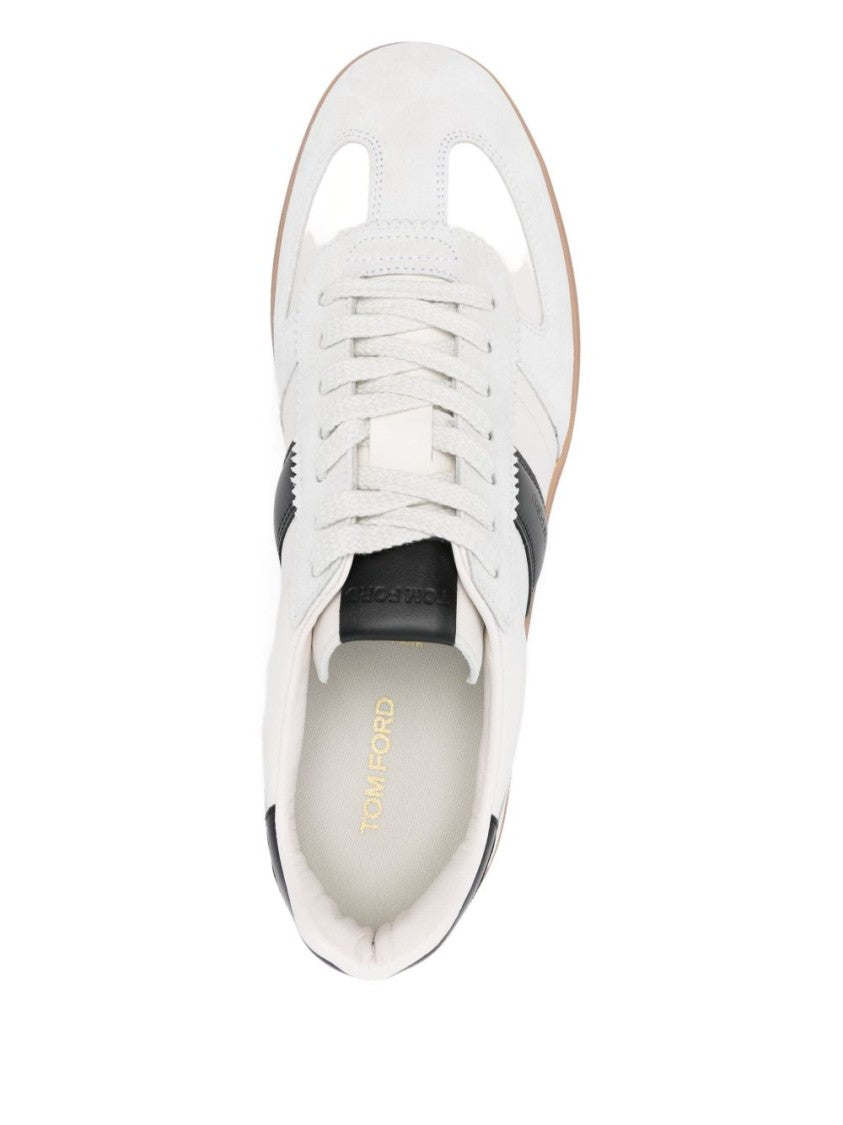 Tom Ford Low-Top Sneaker With Ice-Colored Suede Inserts