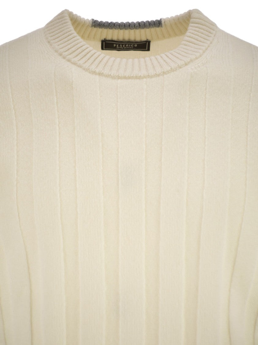 Peserico Wool And Cashmere Ribbed Jumper