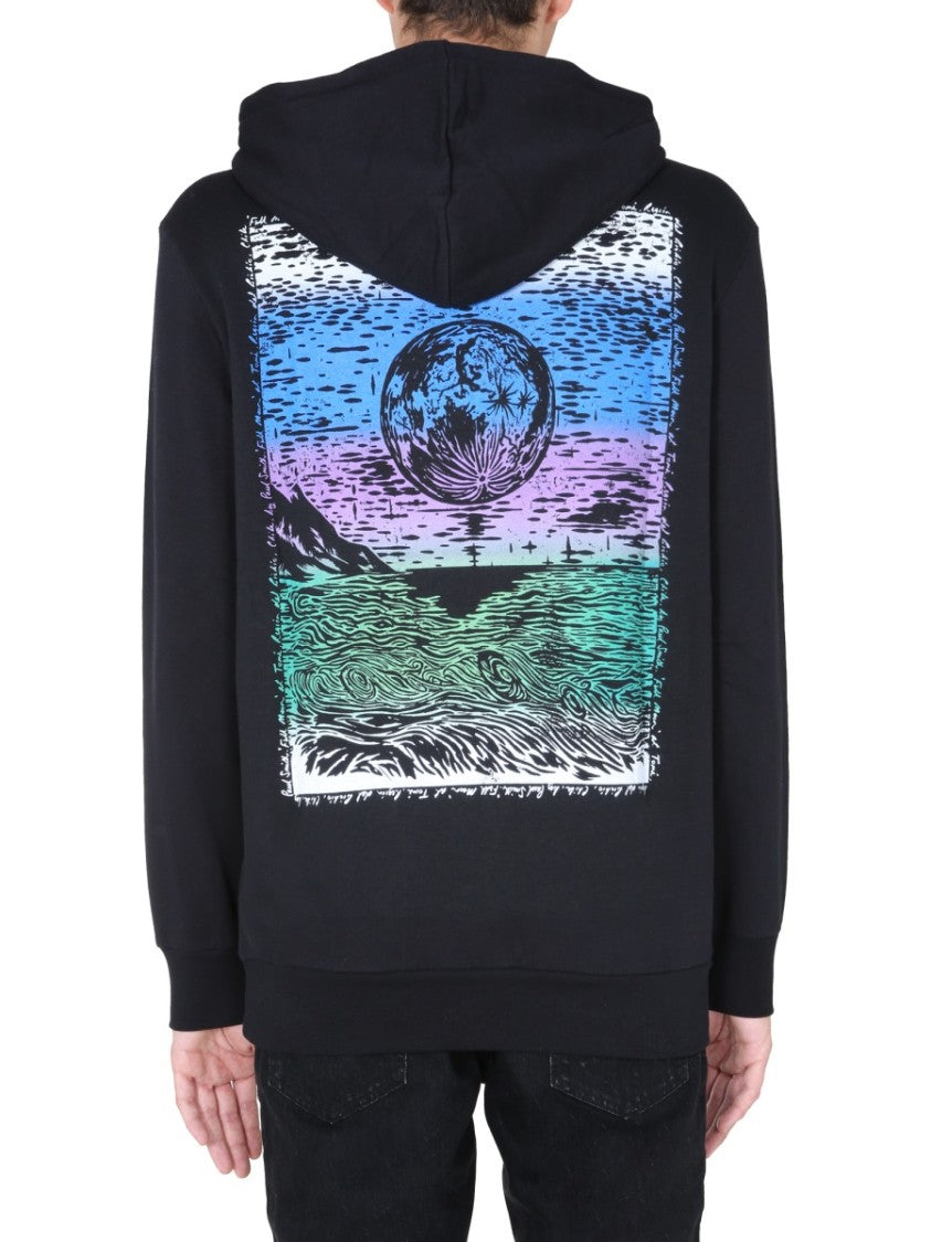 Paul Smith Graphic Print Hoodie With Drawstring Hood