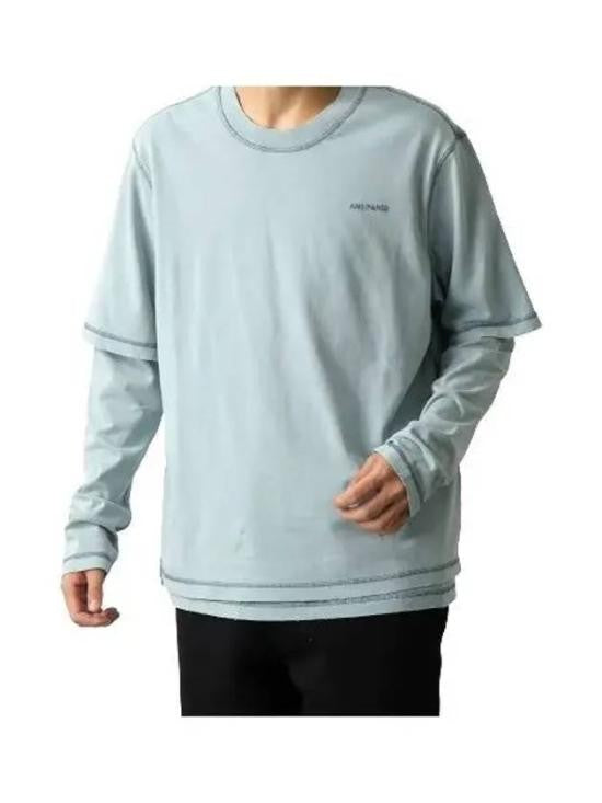 Ami Paris Layered Long-Sleeve Top With Relaxed Fit