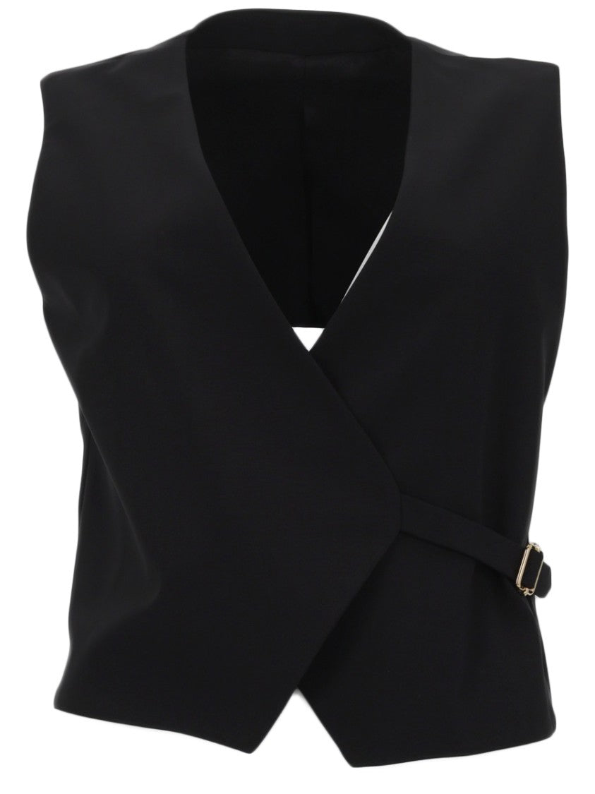 Pt Torino Angela Virgin Wool Wrap Gilet