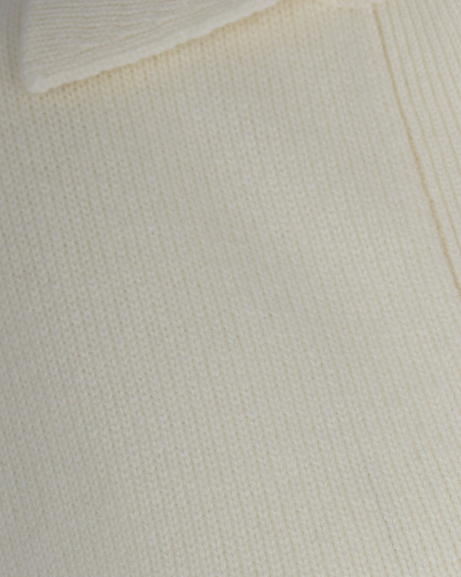 P.A.R.O.S.H. Polo-Collared Knit Sweater In Creamy Wool-Cashmere Blend