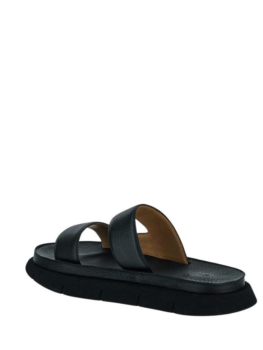 Marsèll Sleek Black Leather Slide Sandal