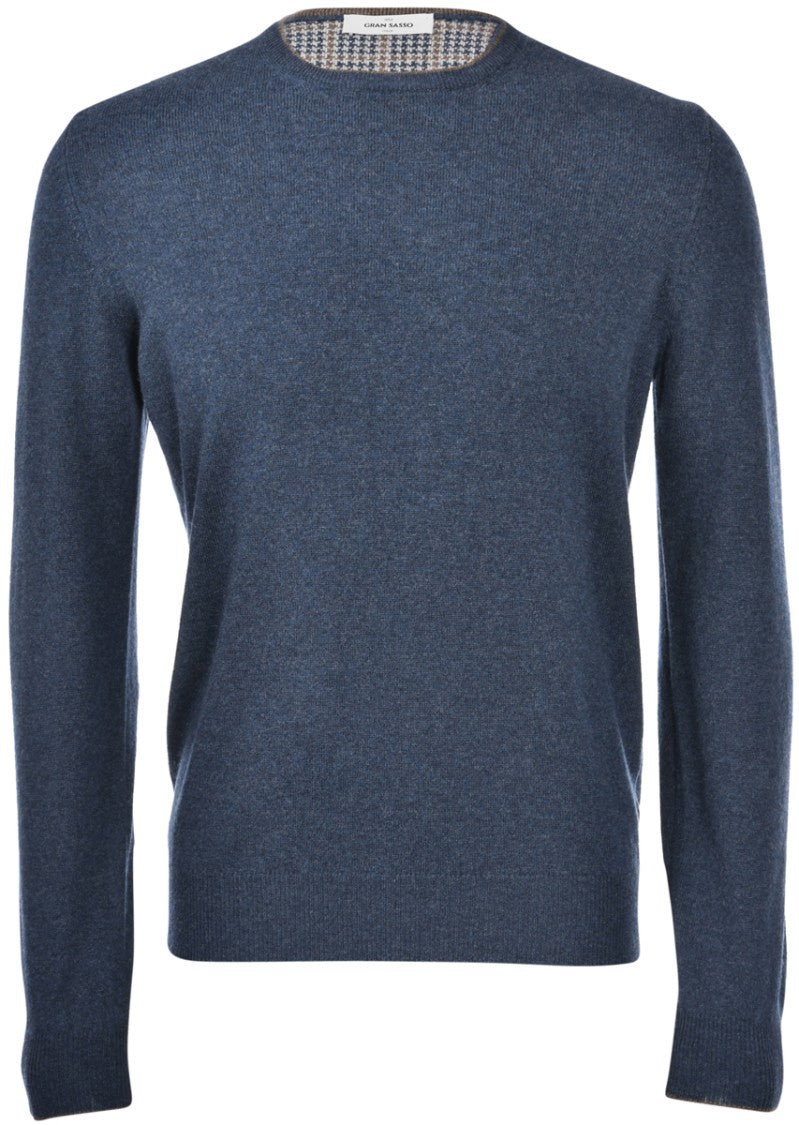 Gran Sasso Crewneck Blue Knit Sweater