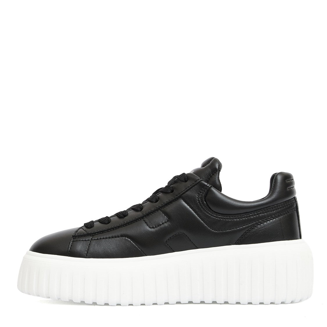 Hogan H Stripe Black Leather Sneakers