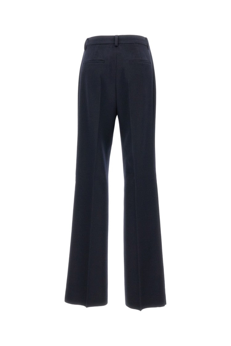 Max Mara Tailored Blue Wool Trousers With Pleats
