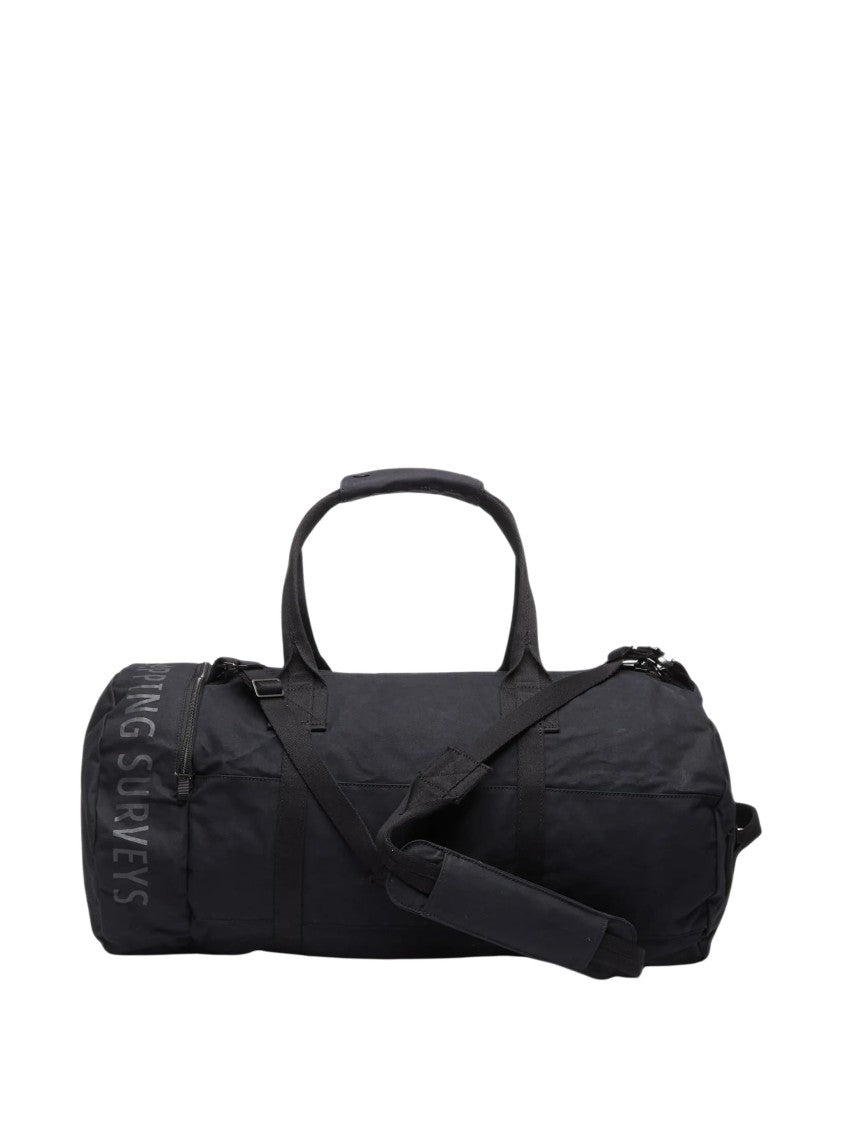 Napapijri Equator Cylindrical Black Cotton Duffle Bag