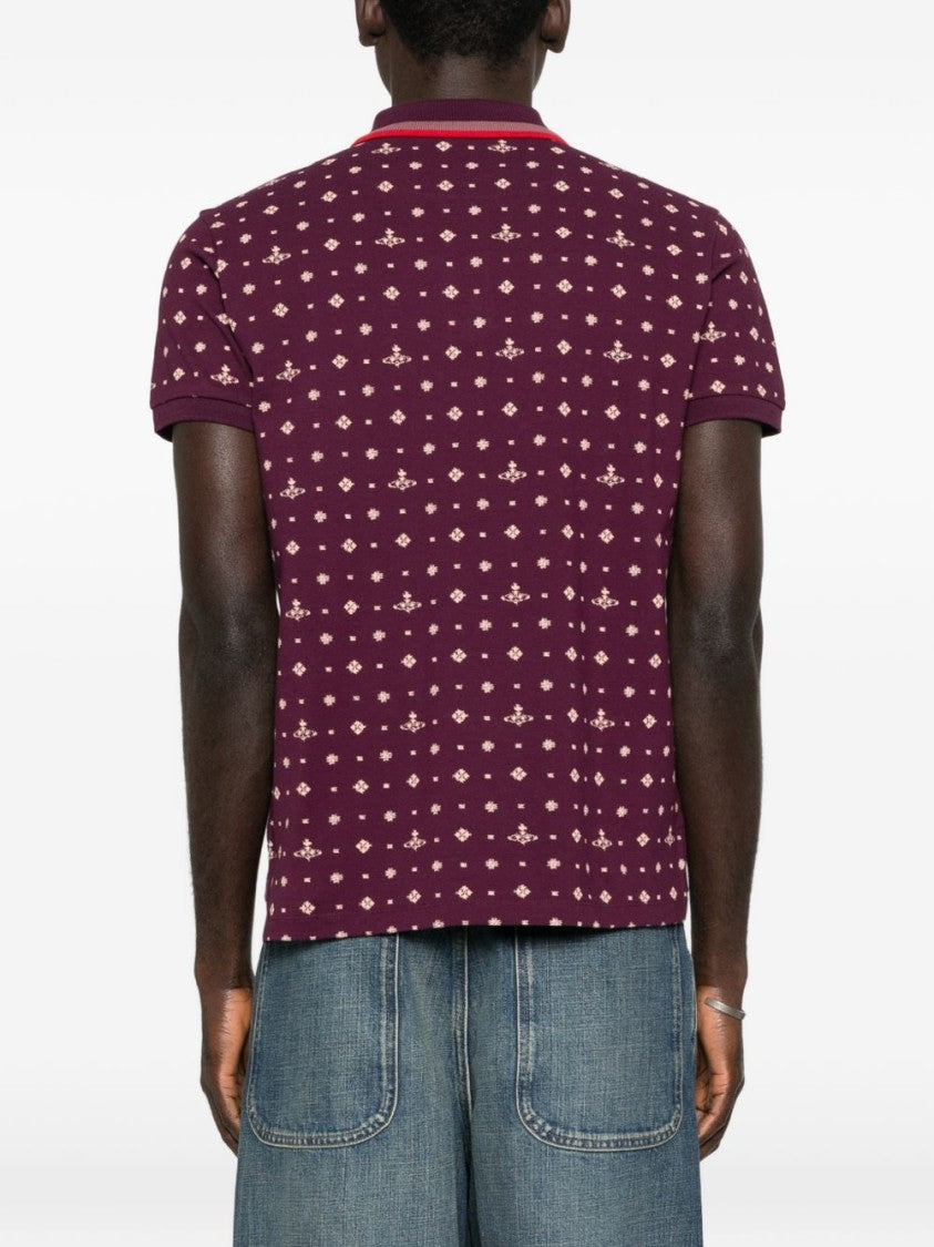 Vivienne Westwood Purple Contrast Collar Tailored Fit Polo