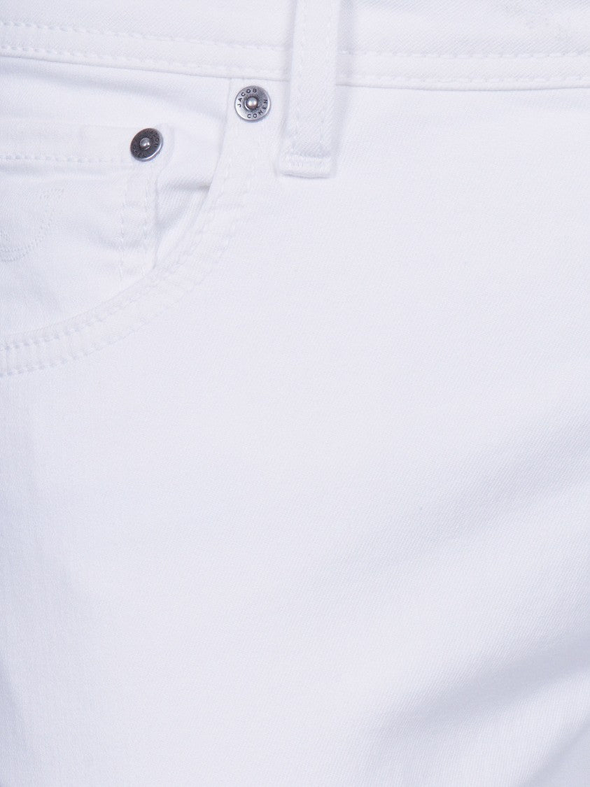 Jacob Cohen White Nick Tapered Slim Straight-Leg Pants